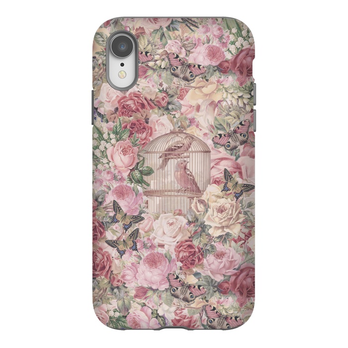 iPhone Xr StrongFit Nostalgic Flowers With Birdcage by Andrea Haase