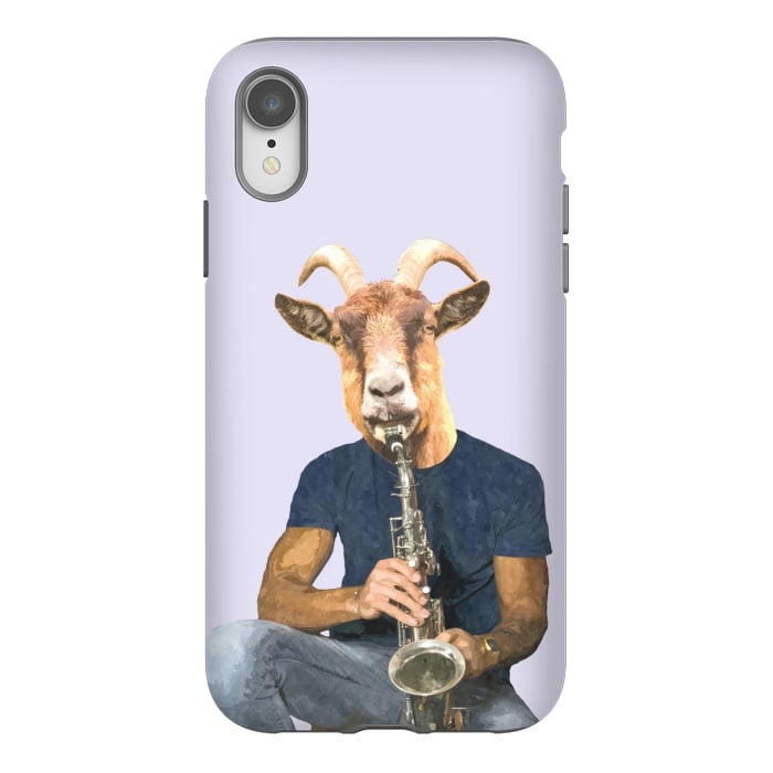 iPhone Xr StrongFit Goat Musician Illustration by Alemi