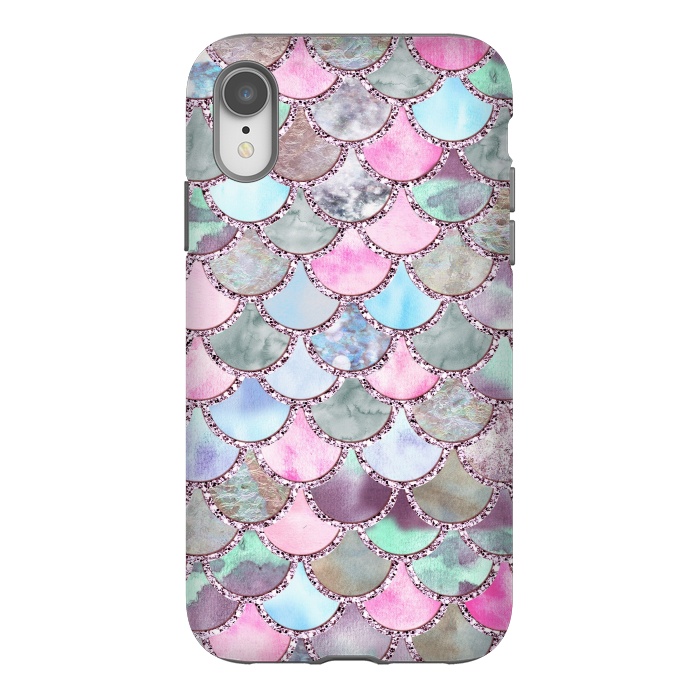 iPhone Xr StrongFit Pastel Multicolor Mermaid Scales by  Utart