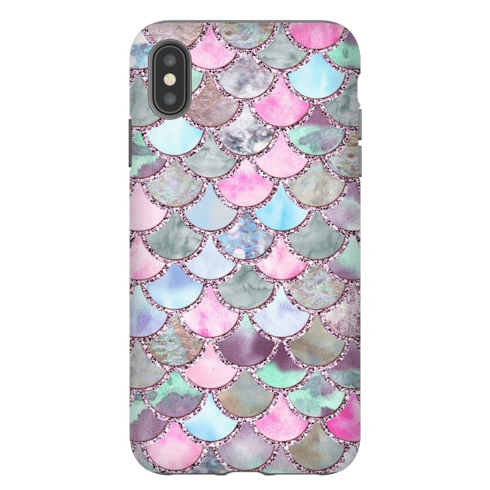 iPhone Xs Max StrongFit Pastel Multicolor Mermaid Scales by  Utart