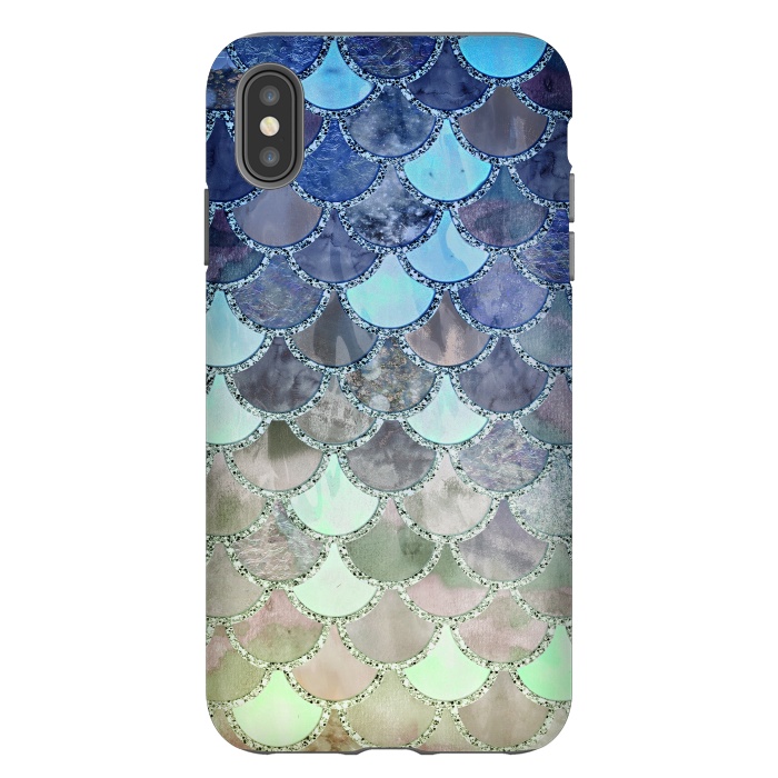 iPhone Xs Max StrongFit Multicolor Watercolor Fish and Mermaid Scales by  Utart