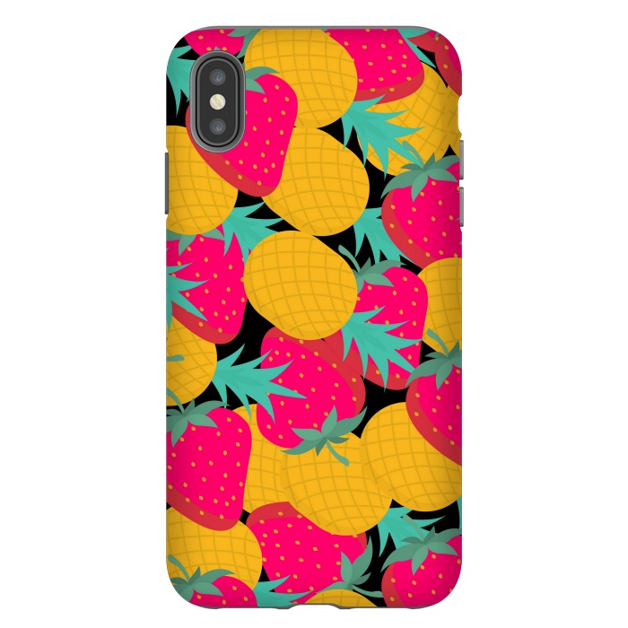 iPhone Xs Max StrongFit pineapples and strawberry by MALLIKA