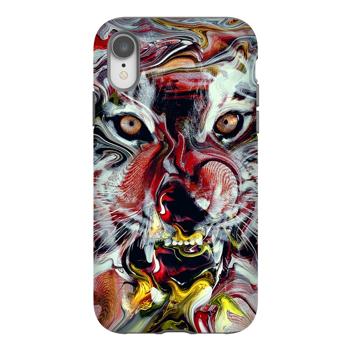 iPhone Xr StrongFit Tiger Abstract by Riza Peker