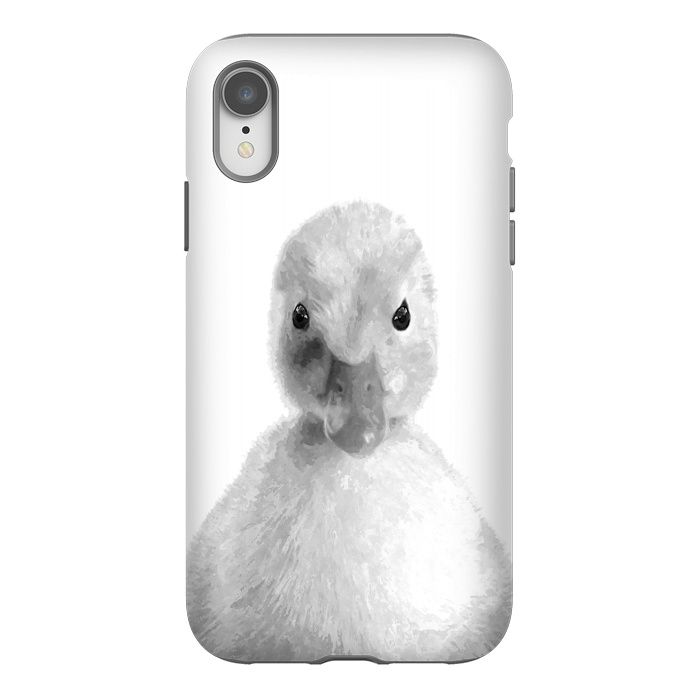 iPhone Xr StrongFit Black and White Duckling by Alemi