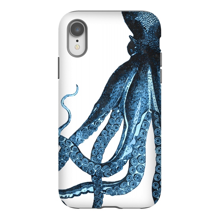 iPhone Xr StrongFit Blue Octopus Illustration by Alemi