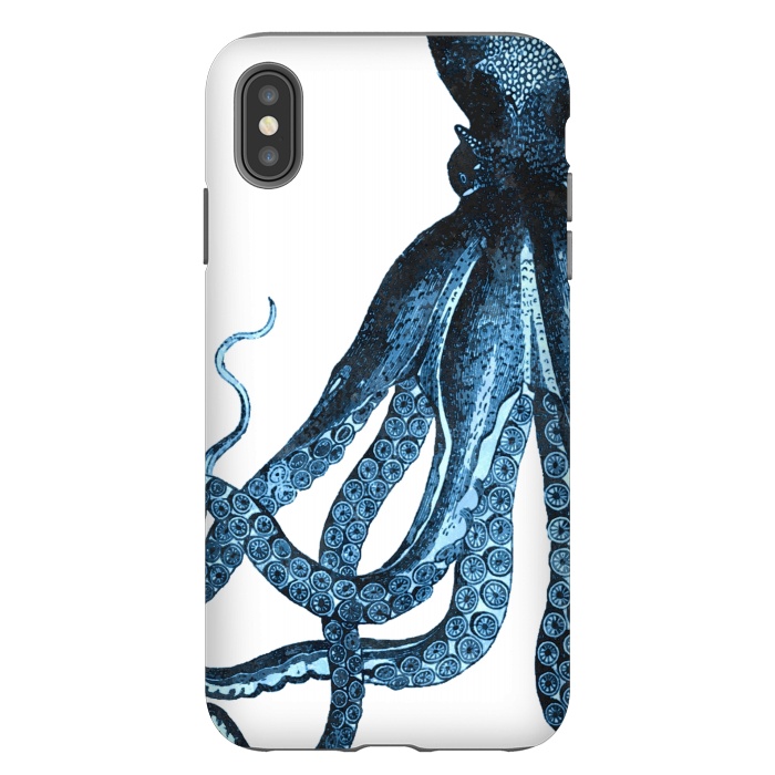 iPhone Xs Max StrongFit Blue Octopus Illustration by Alemi