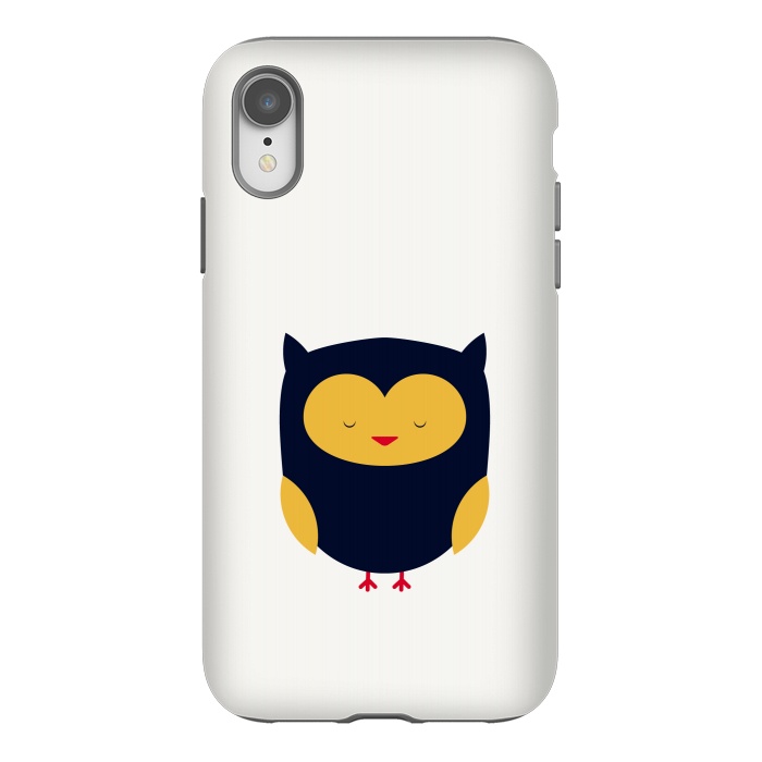 iPhone Xr StrongFit cute little flat owl by TMSarts