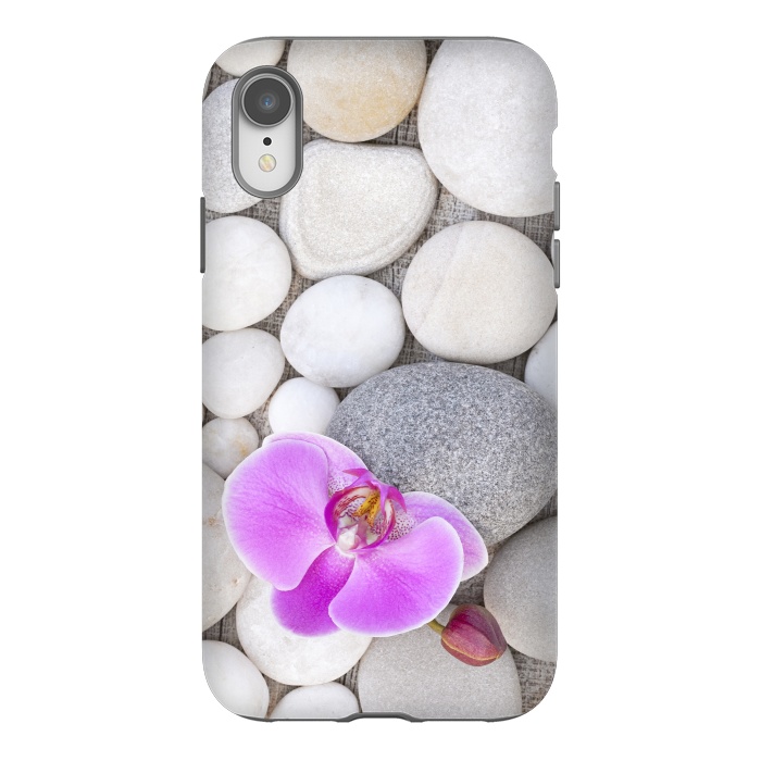 iPhone Xr StrongFit Zen Style Orchid On Pebble by Andrea Haase