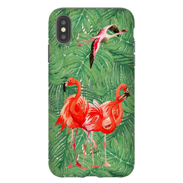 iPhone Xs Max StrongFit Flamingo Jungle  by  Utart