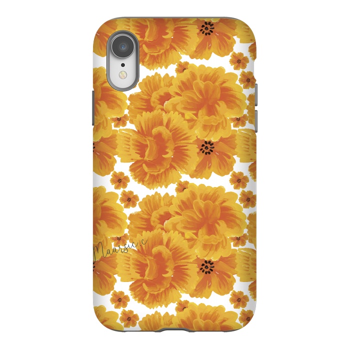 iPhone Xr StrongFit Flores naranjas by Camila