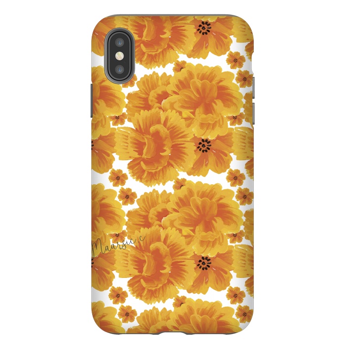 iPhone Xs Max StrongFit Flores naranjas by Camila