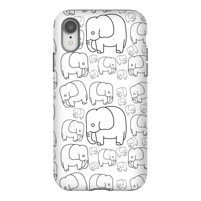 iPhone Xr StrongFit draw elephant pattern by TMSarts
