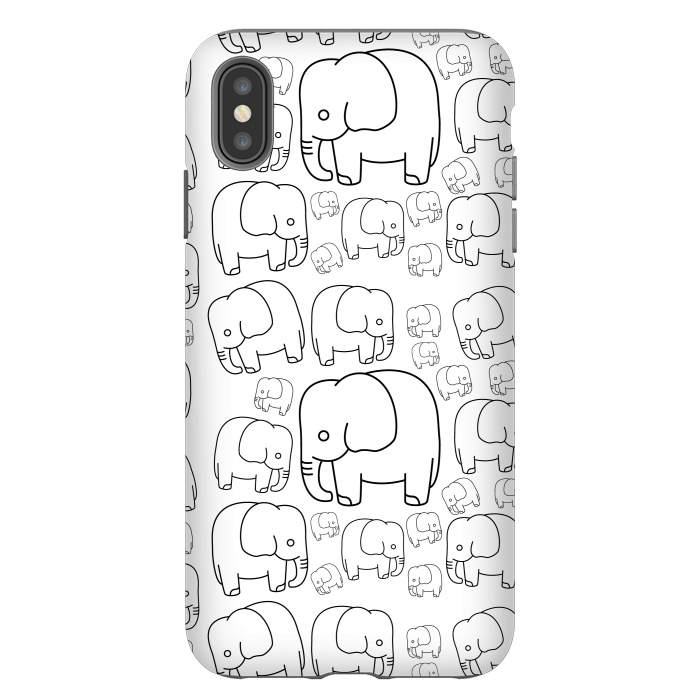 iPhone Xs Max StrongFit draw elephant pattern by TMSarts