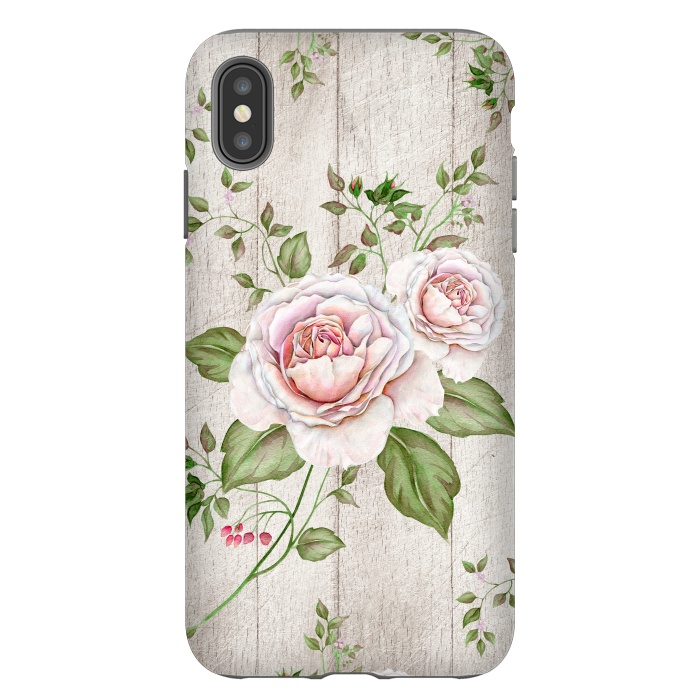 iPhone Xs Max StrongFit Pink Rose by Creativeaxle