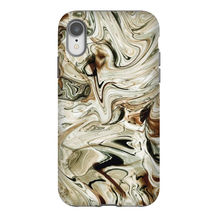 iPhone Xr StrongFit Brown Marble by Creativeaxle