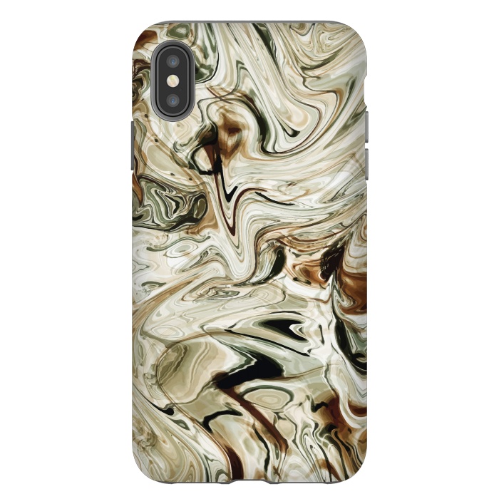 iPhone Xs Max StrongFit Brown Marble by Creativeaxle