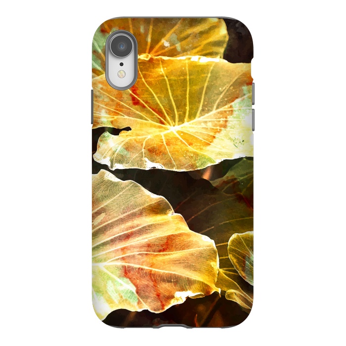 iPhone Xr StrongFit Macro Leaves by Creativeaxle