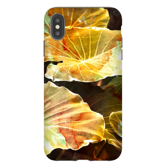 iPhone Xs Max StrongFit Macro Leaves by Creativeaxle