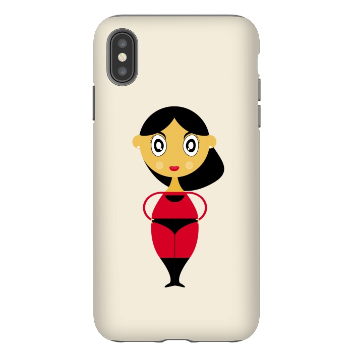 iPhone Xs Max StrongFit stylish woman red dress by TMSarts