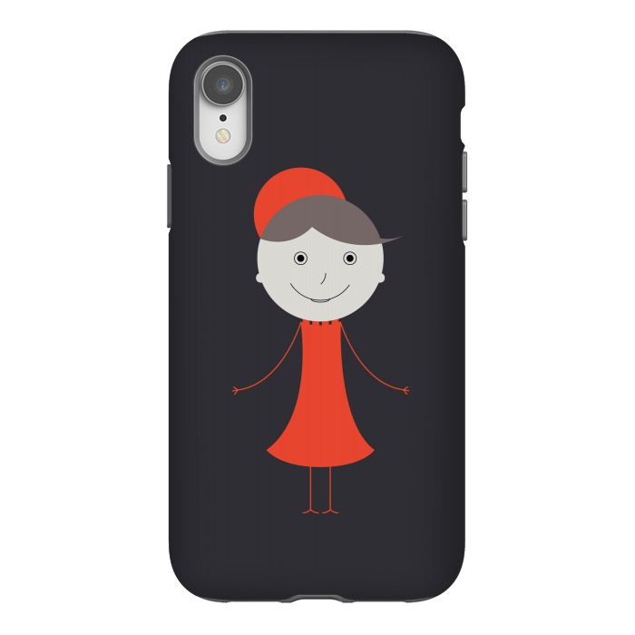 iPhone Xr StrongFit happy girl cartoon by TMSarts