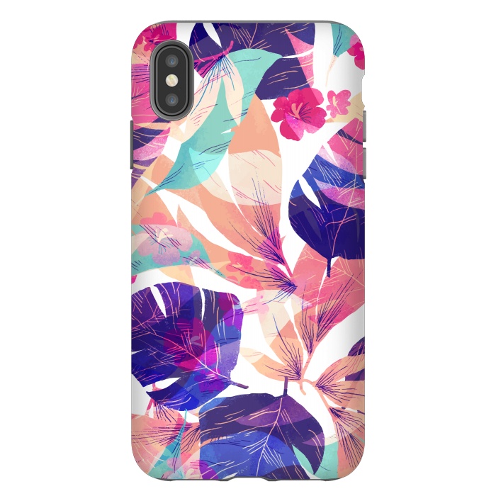 iPhone Xs Max StrongFit Watercolor summer flowers by Bledi