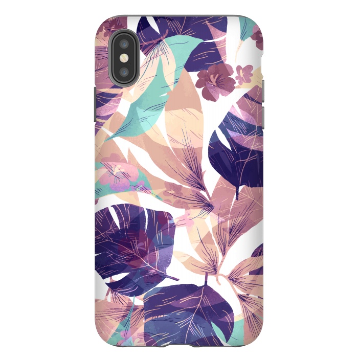 iPhone Xs Max StrongFit Watercolor summer flowers 3 by Bledi