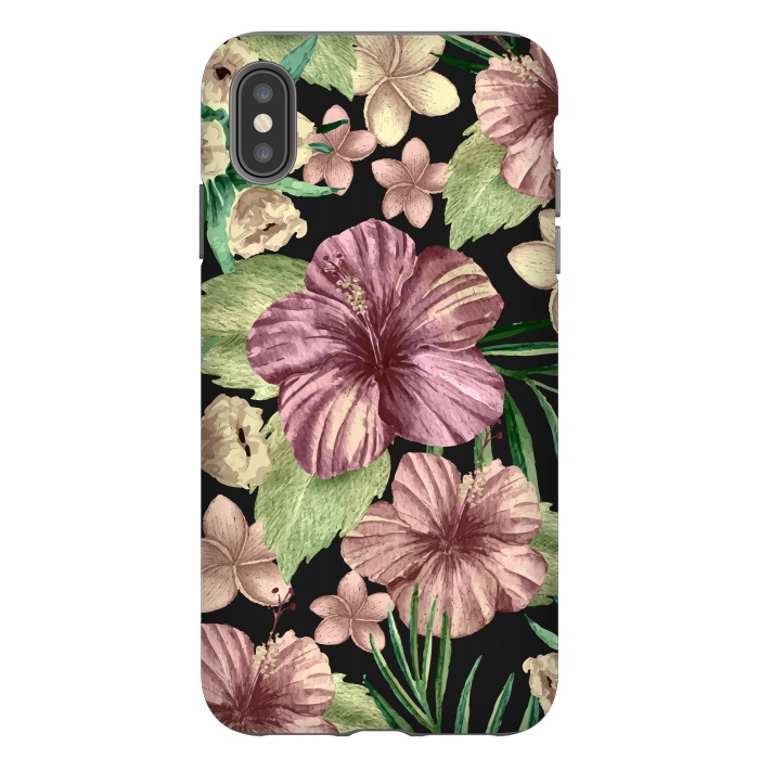iPhone Xs Max StrongFit Watercolor summer flowers 15 by Bledi