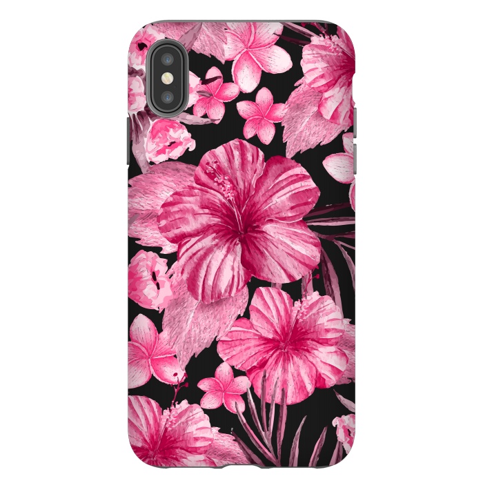 iPhone Xs Max StrongFit Watercolor summer flowers 16 by Bledi