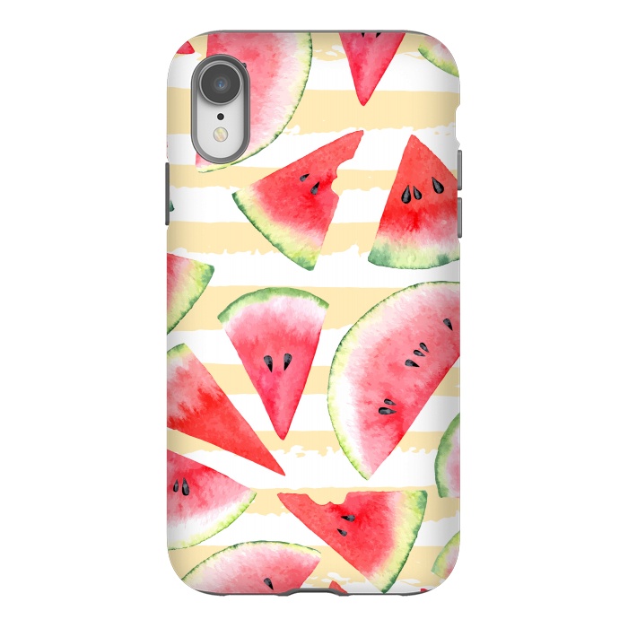 iPhone Xr StrongFit Watercolour Watermelon by Bledi