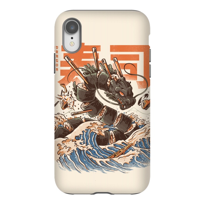 iPhone Xr StrongFit Great Sushi Dragon  by Ilustrata