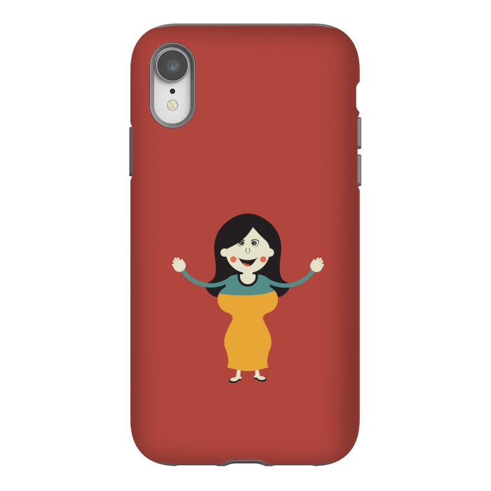 iPhone Xr StrongFit happy old lady by TMSarts