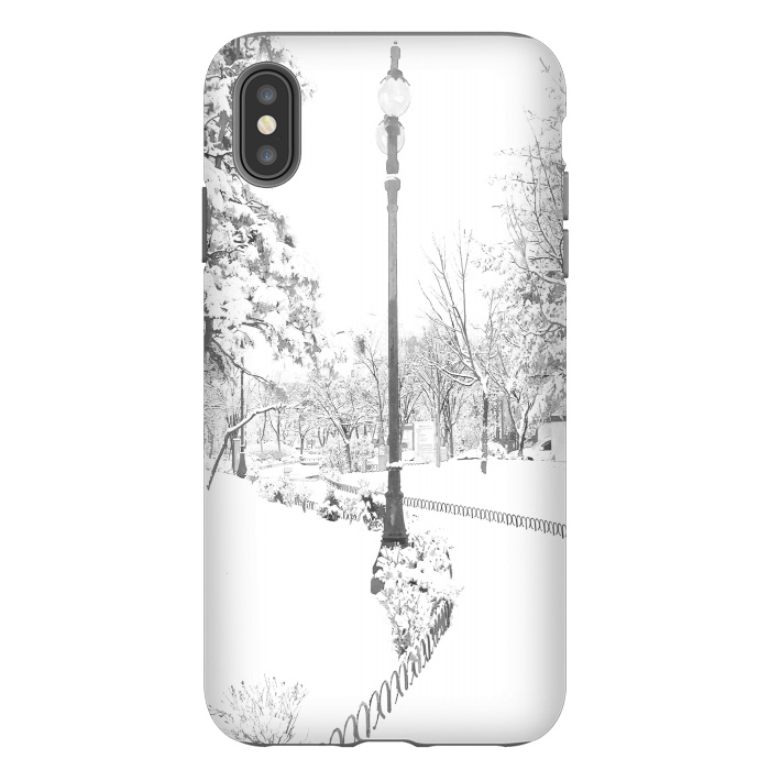 iPhone Xs Max StrongFit Winter Snow City by Alemi