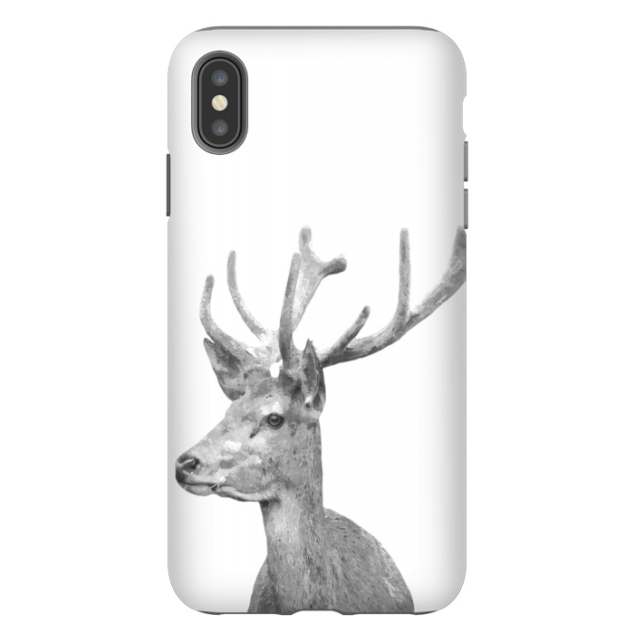iPhone Xs Max StrongFit Black and White Deer by Alemi