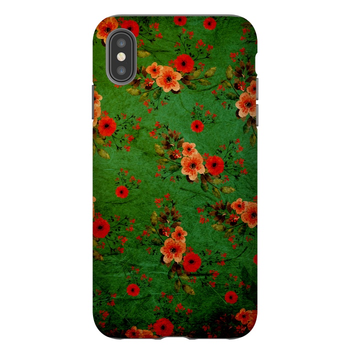 iPhone Xs Max StrongFit Vintage Flowers by Rossy Villarreal