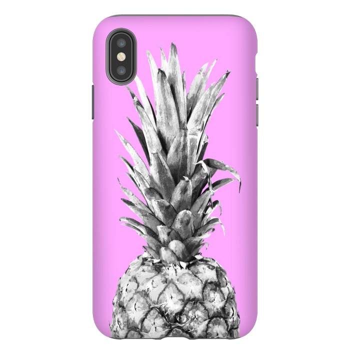 iPhone Xs Max StrongFit Black, White, Pink Pineapple by Alemi