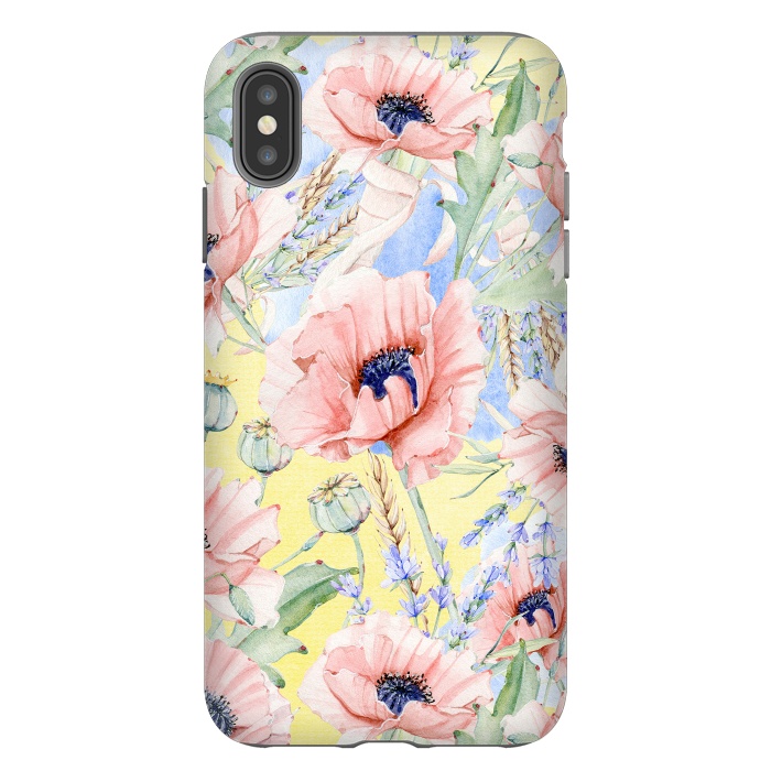 iPhone Xs Max StrongFit Pastel Summer Poppy Meadow by  Utart