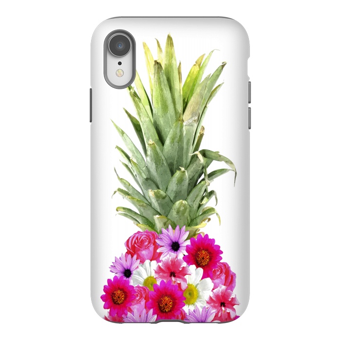 iPhone Xr StrongFit Pineapple Flowers by Alemi