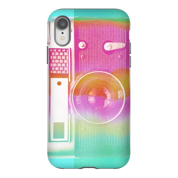 iPhone Xr StrongFit Colorful pastel vintage camera by Oana 