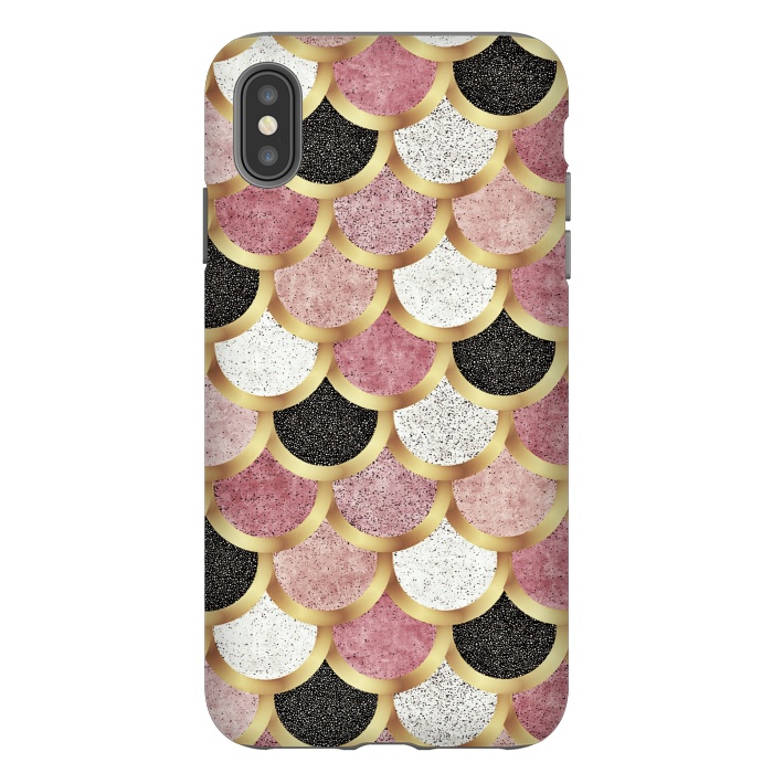 iPhone Xs Max StrongFit Pink gold mermaid by Jms