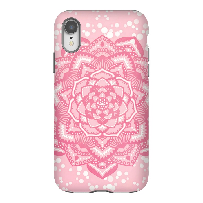 iPhone Xr StrongFit Pink flower mandala by Jms