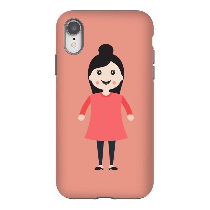 iPhone Xr StrongFit young girl smiling by TMSarts