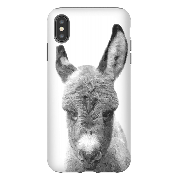iPhone Xs Max StrongFit Black and White Baby Donkey by Alemi