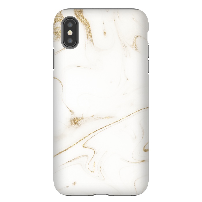 iPhone Xs Max StrongFit Elegant gold and white marble image by InovArts