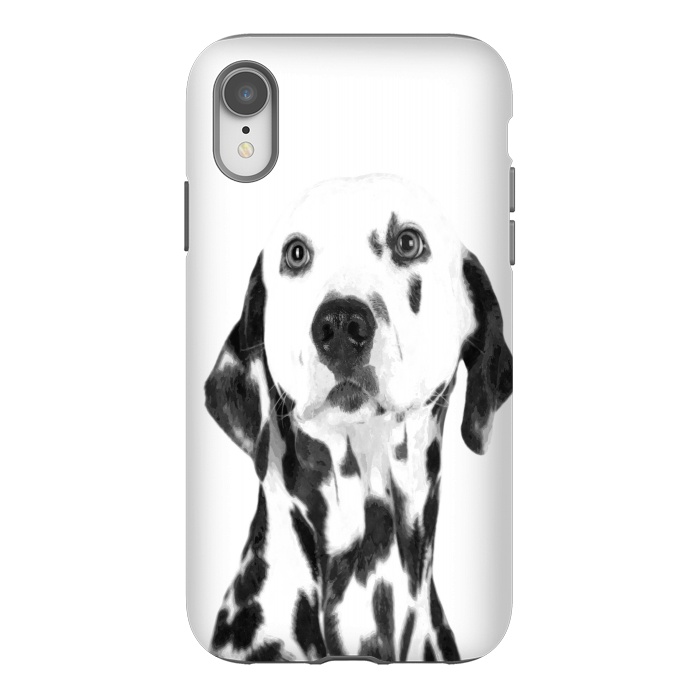 iPhone Xr StrongFit Black and White Dalmatian by Alemi