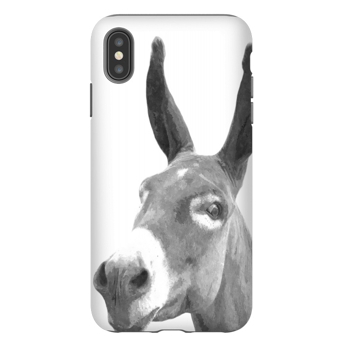 iPhone Xs Max StrongFit Black and White Donkey by Alemi