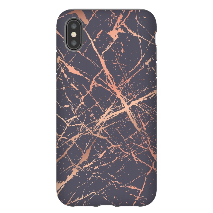 iPhone Xs Max StrongFit Copper Splatter 001 by Jelena Obradovic