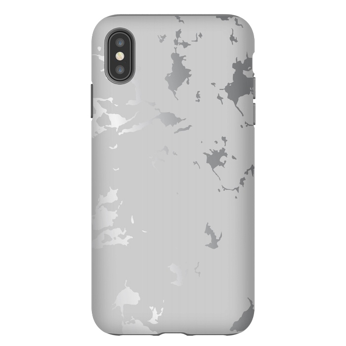 iPhone Xs Max StrongFit Silver Splatter 001 by Jelena Obradovic