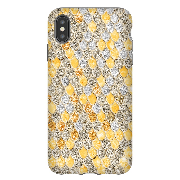 iPhone Xs Max StrongFit Gold and Silver Sparkling Mermaid Scales by  Utart
