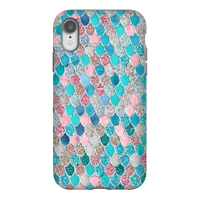 iPhone Xr StrongFit Summer Pastel Glitter Mermaid Scales by  Utart