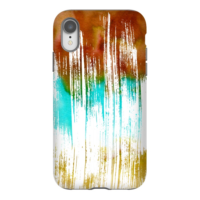 iPhone Xr StrongFit Watercolor Scratches by Creativeaxle